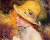 皮埃尔 奥古斯特 雷诺阿 : Young Girl in a Straw Hat